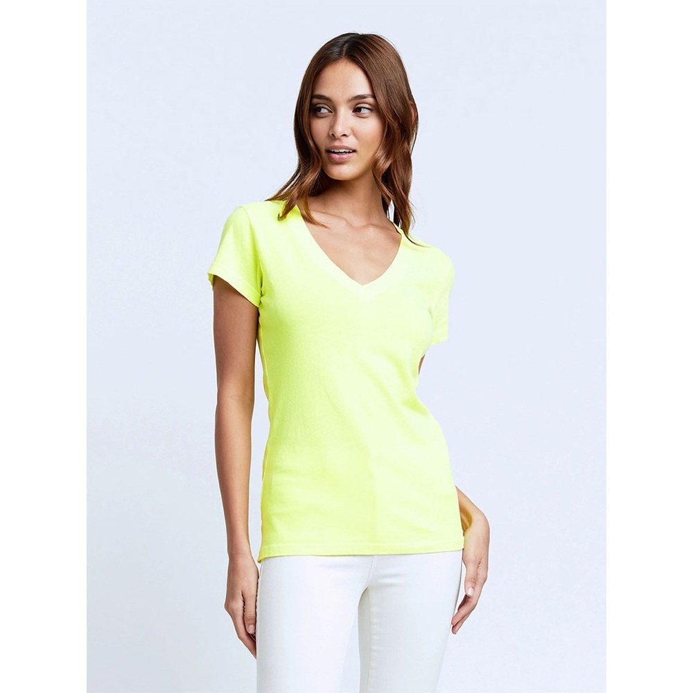 NEW WITH TAGS - L’AGENCE Becca Tee in Chartreuse